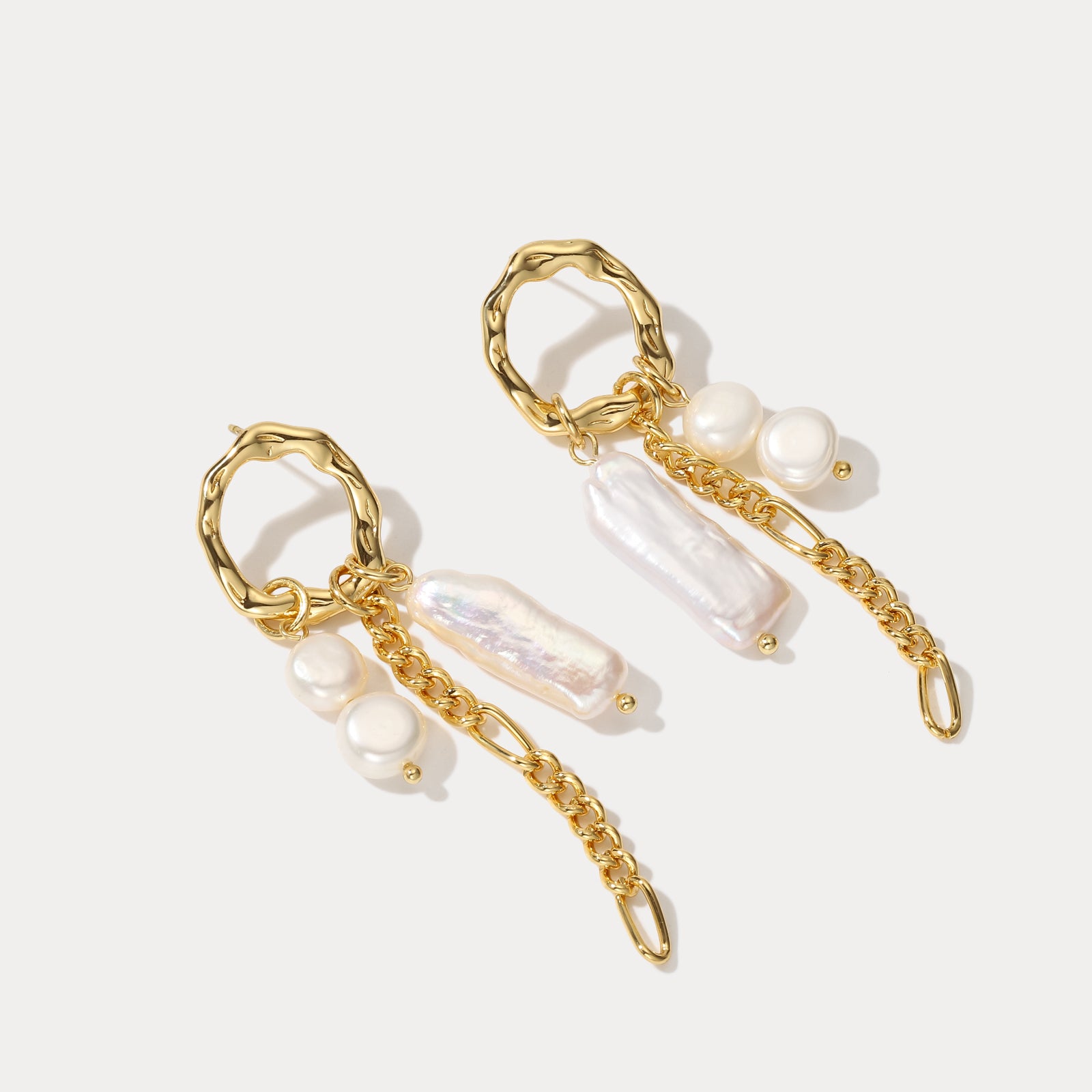 Pearl Dangle Tassel Earrings