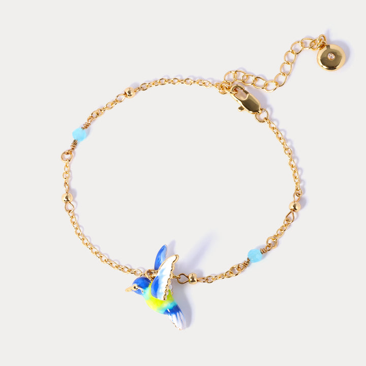 Enamel Hummingbird Bracelet