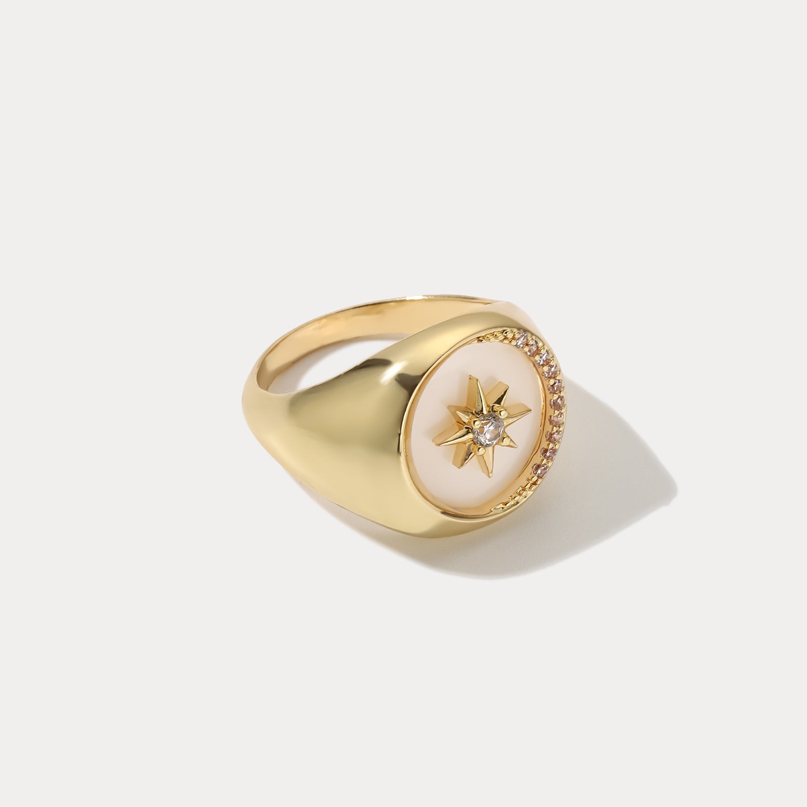 Astrology Star Shell Diamond Ring