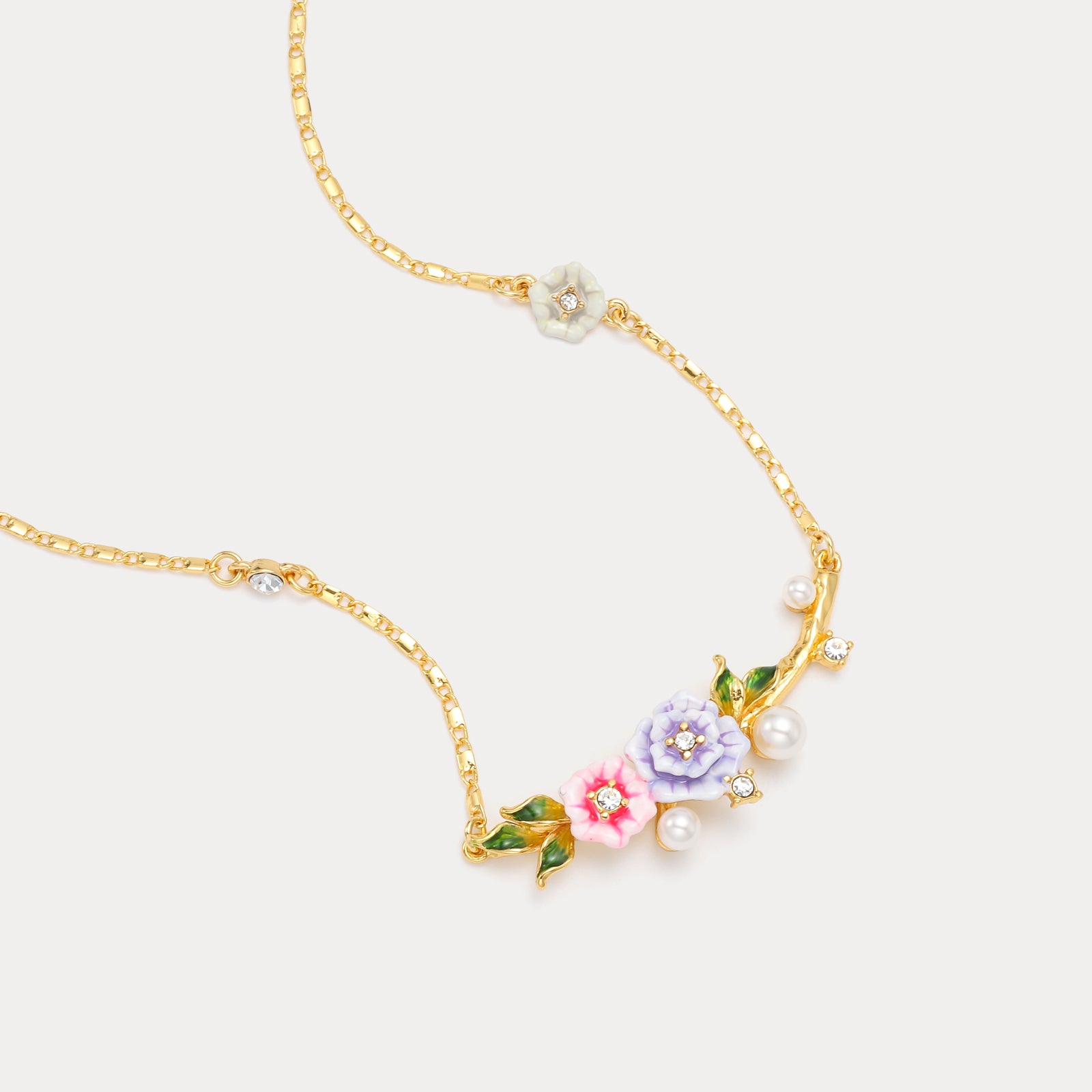 Wild Rose Zircon Necklace