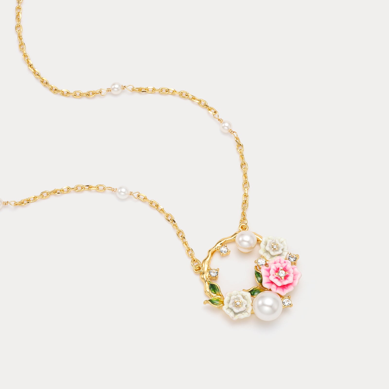 Wild Rose Garland Necklace for Women