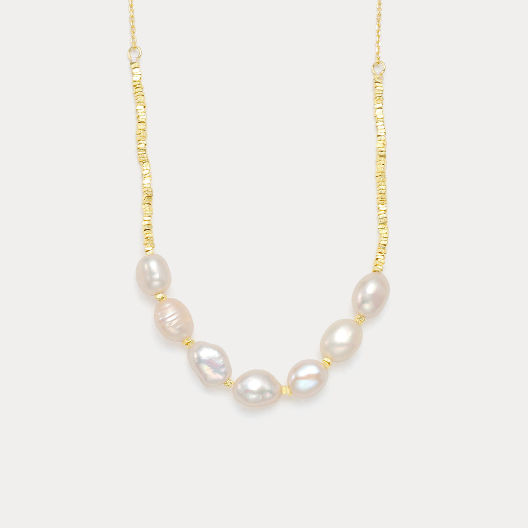 Dochais Donna Collana con ciondolo a strati, fascino ipoallergenica placcata in oro 14K, regolabile impermeabile, perle/monete/cuore/zircone, collana di moda Dochais Donna Collana con ciondolo a strati, fascino ipoallergenica placcata in oro 14K, regolabile impermeabile, perle/monete/cuore/zircone, collana di moda