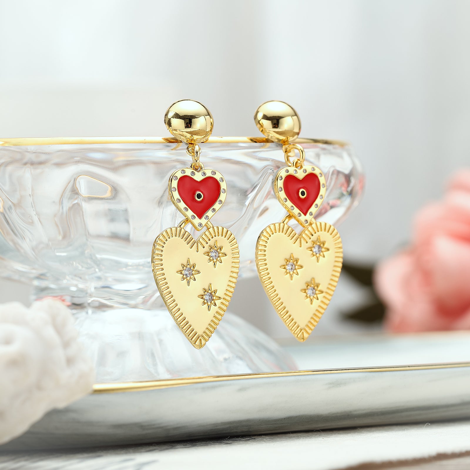 Heart-to-heart Diamond Earrings
