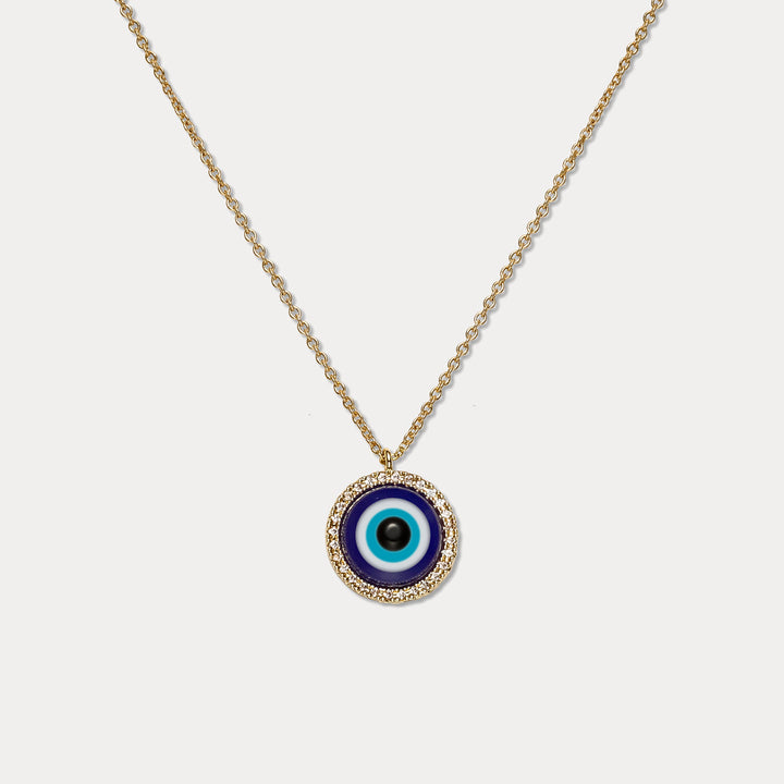 Collar de la cadena de ojos del mal azul oscuro