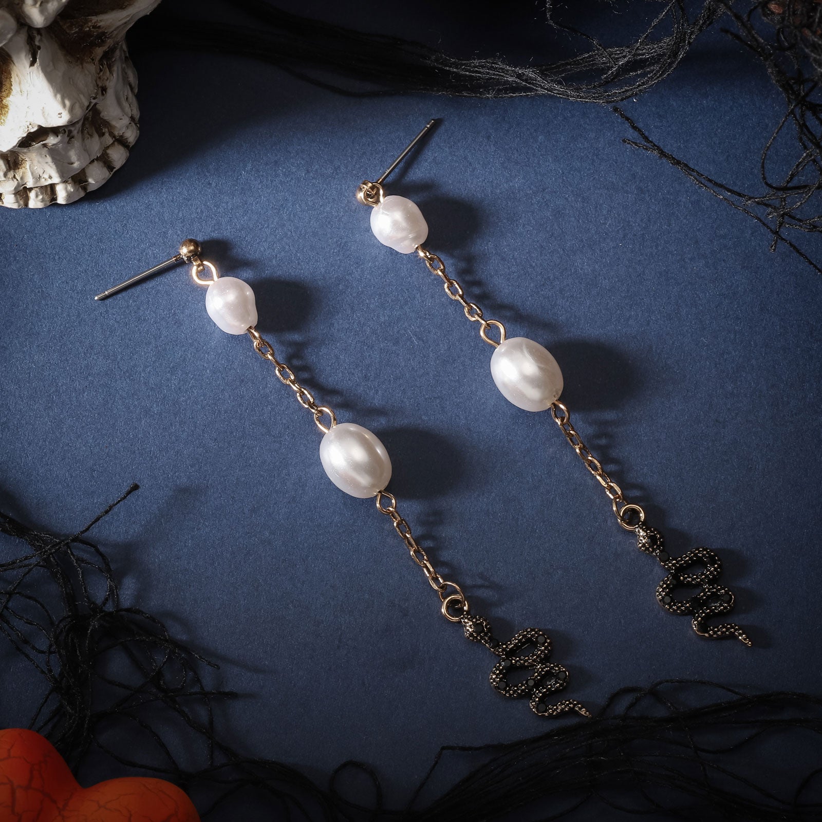 Snake Pearl Drop Earrings Halloween Gift Ideas For Girls