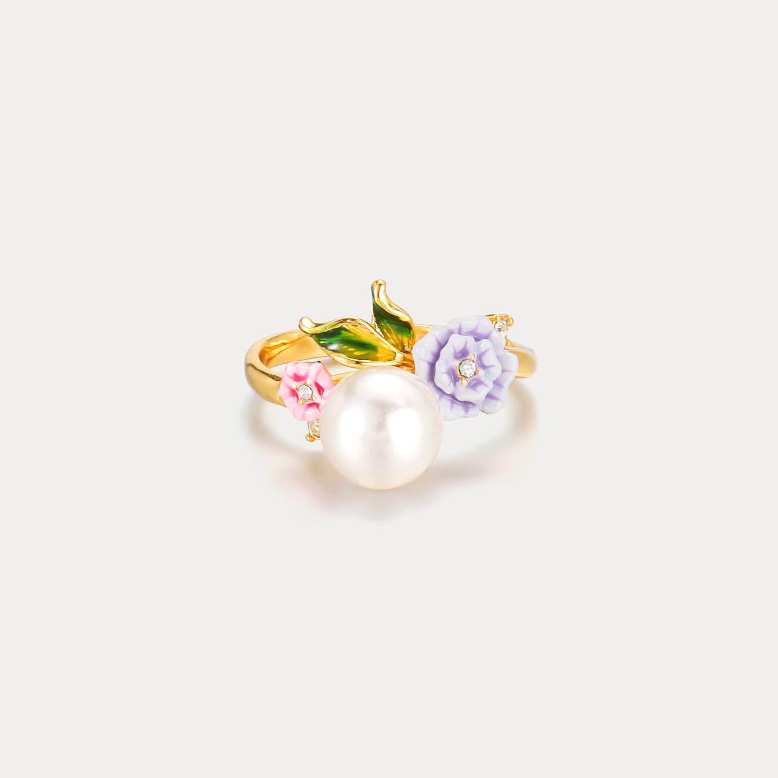 Wild Rose Real Pearl Ring