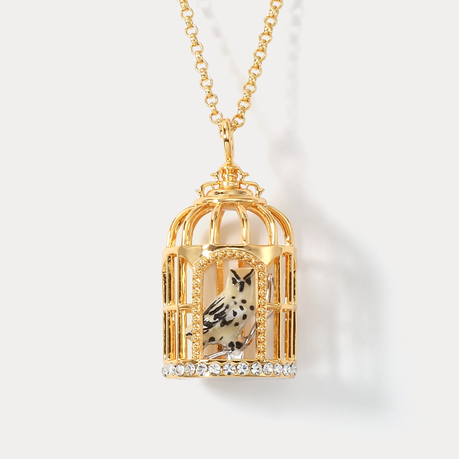 Owl Cage Necklace