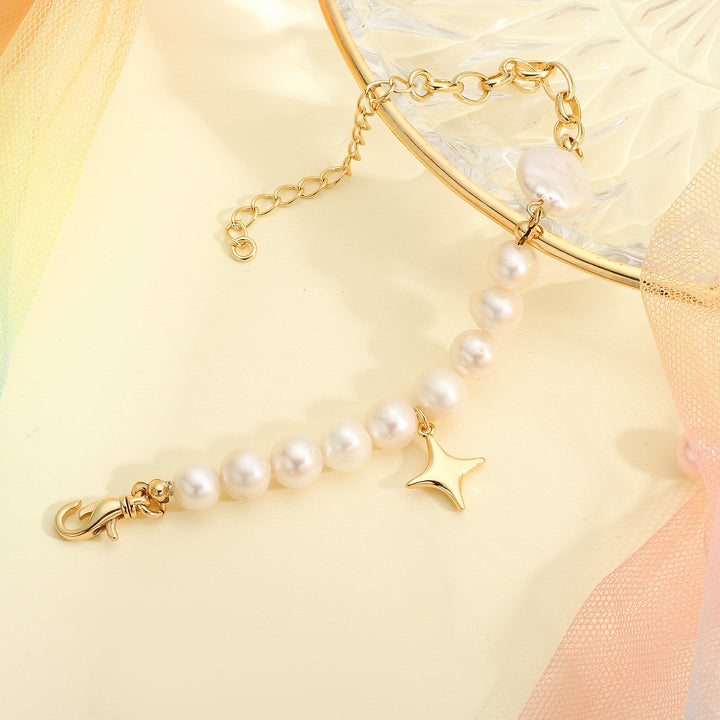 Pearl Star Gold Plated Bracelet