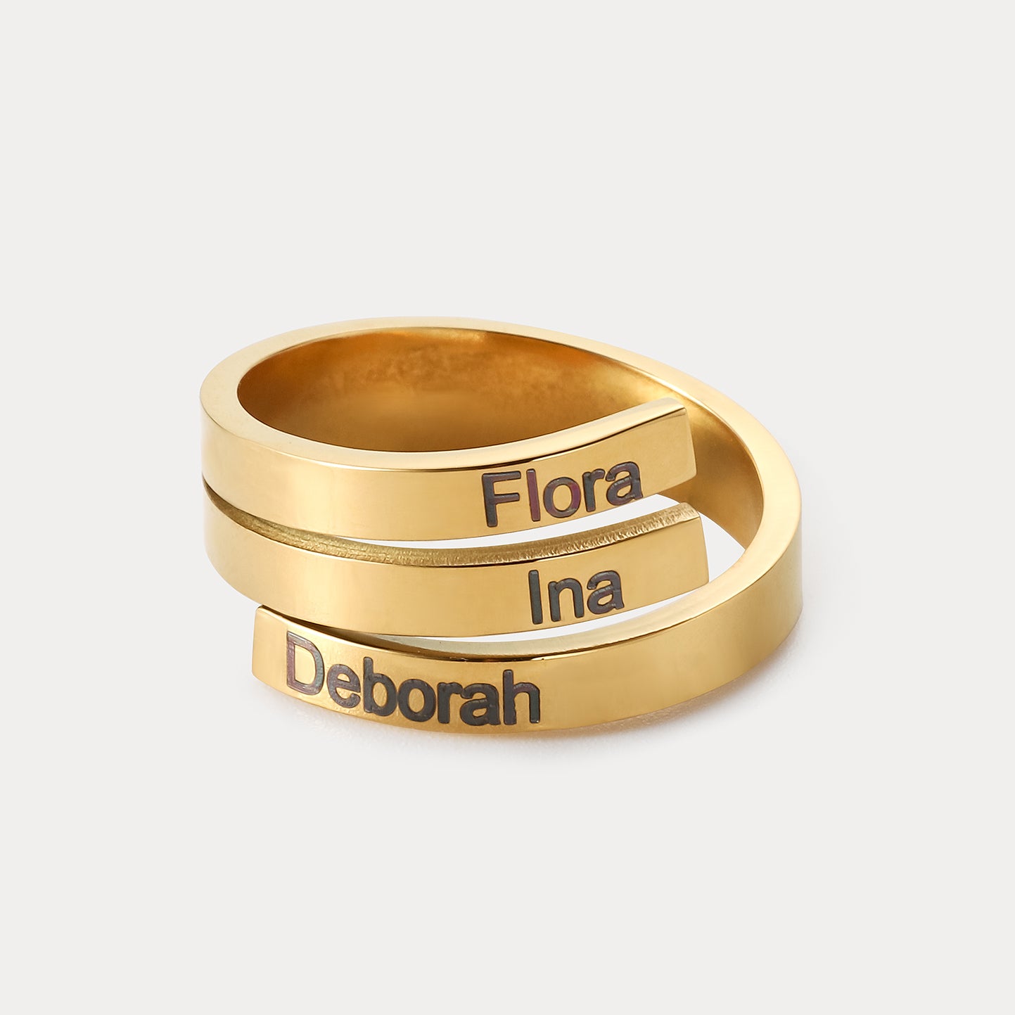 With Names Script Custom Triple Name Ring Name Rings Name Rings For Women
