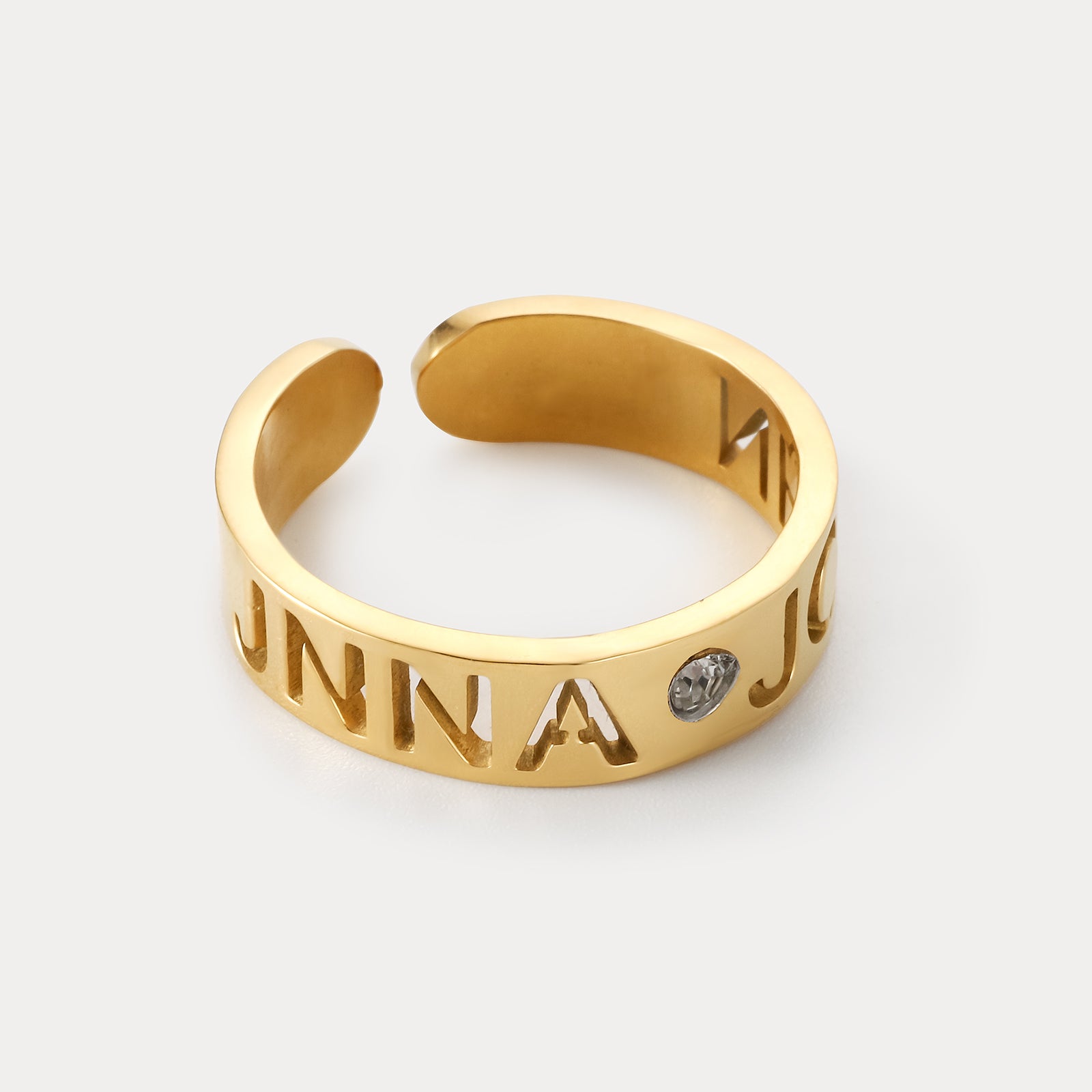Personalized Name Hollow Ring