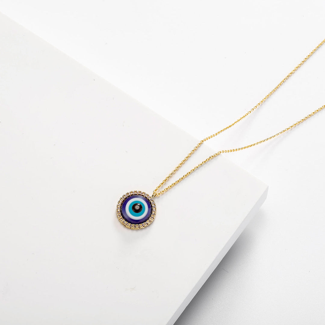 Dark - Blue Evil Eye Chain Collana