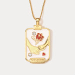 Lover Tarot Rose Necklace