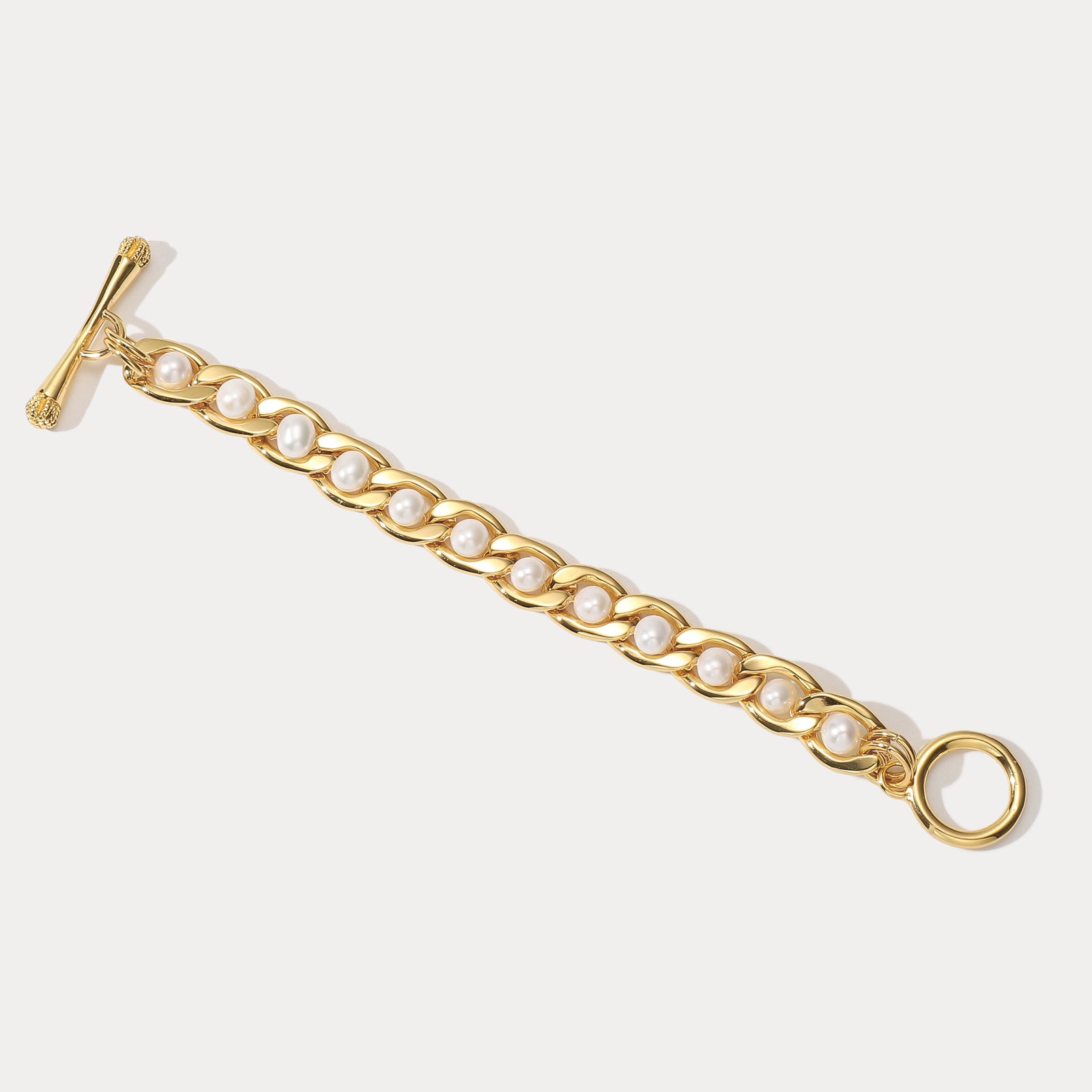 Pearl Twist 18k Gold Bracelet