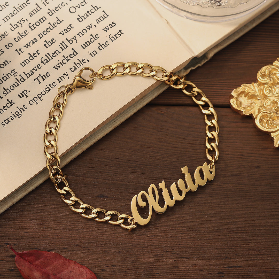 Personalized Name Chain Bracelet
