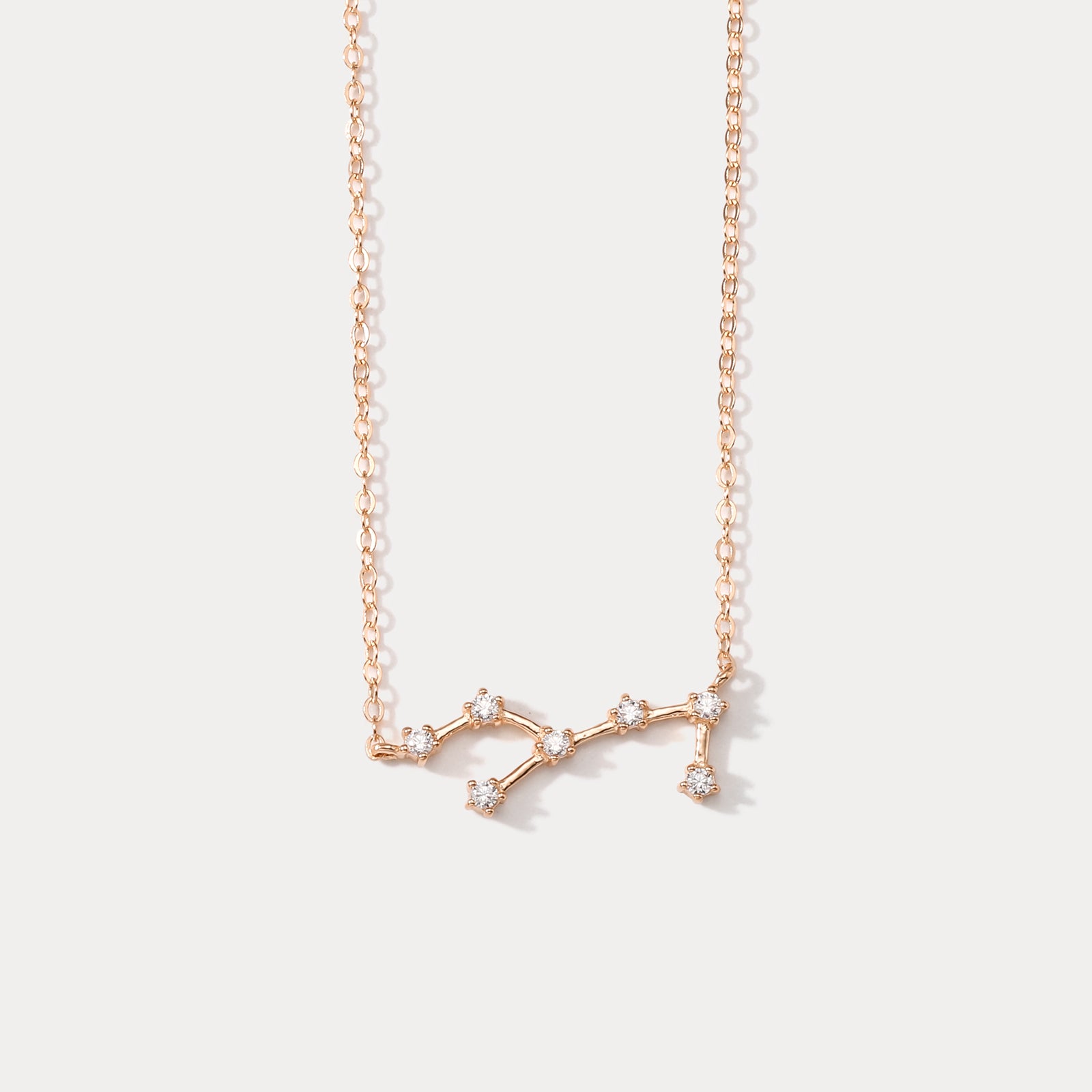 Rose Gold Constellation Necklace-Virgo