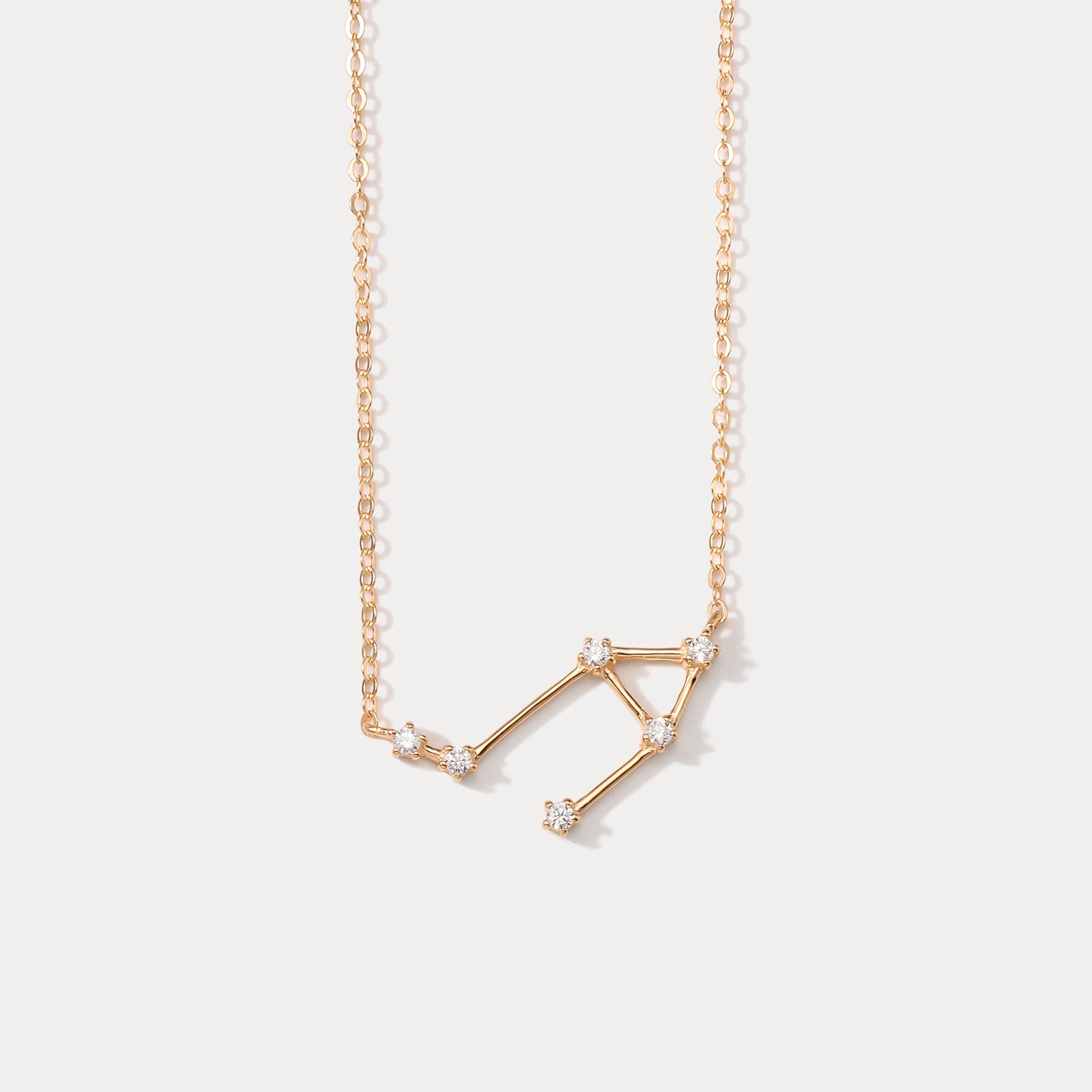 Rose Gold Constellation Necklace-Libra