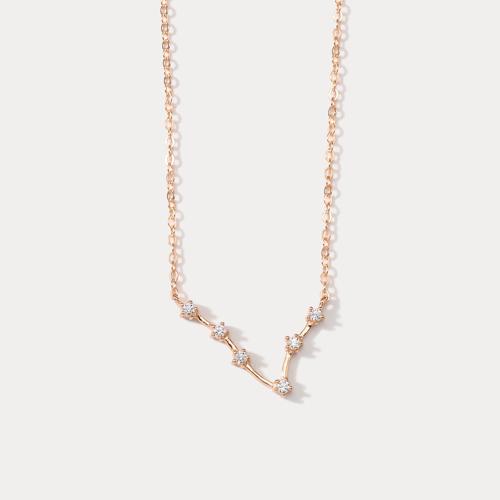 Rose Gold Constellation Necklace-Pisces