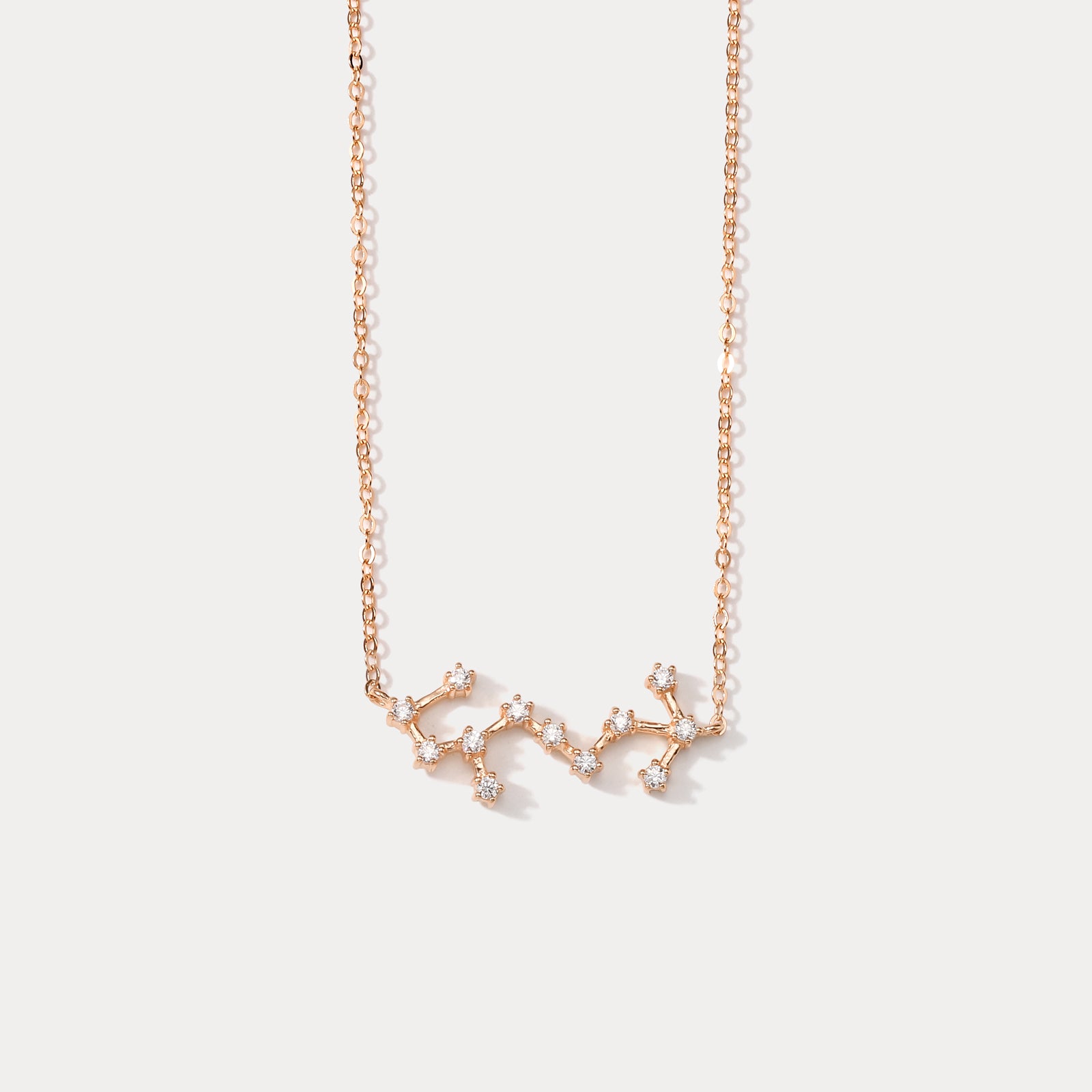 Rose Gold Constellation Necklace-Scorpio