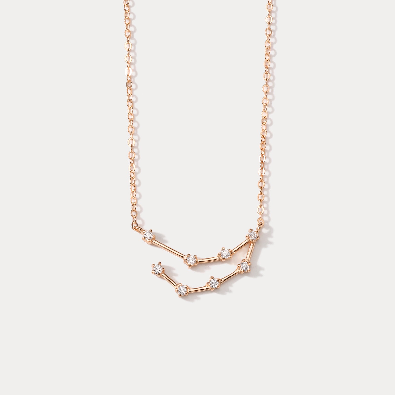 Rose Gold Constellation Necklace-Capricorn