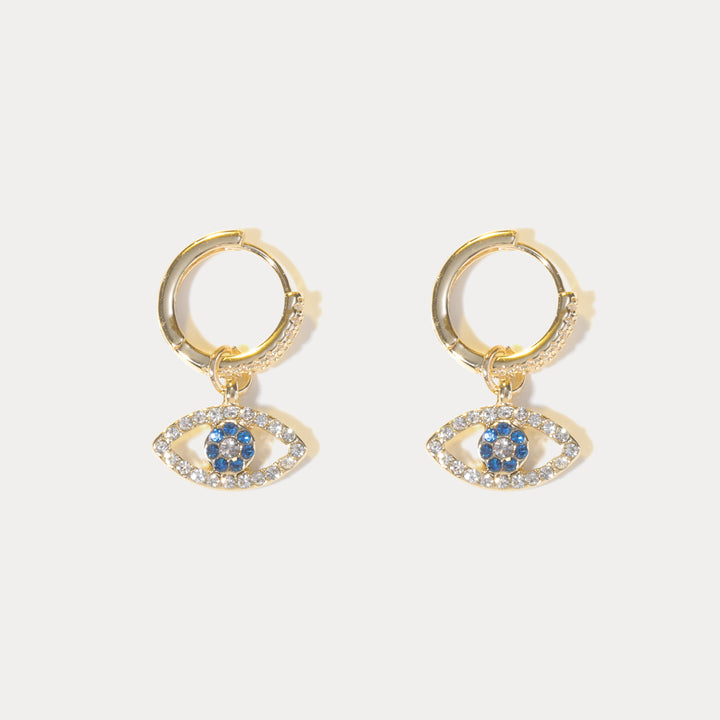 Diamond Evil Eye Earrings