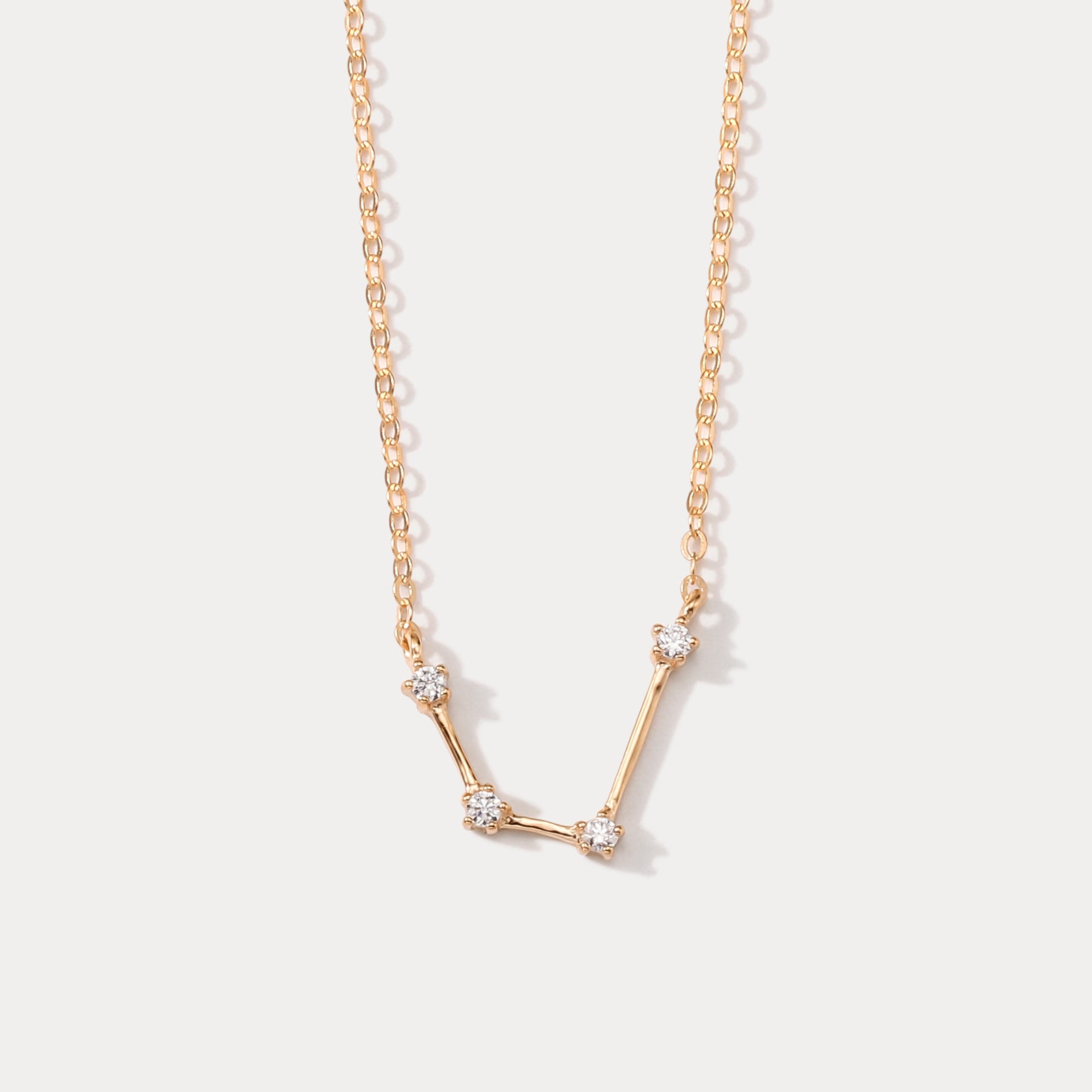 Rose Gold Constellation Necklace-Aquarius