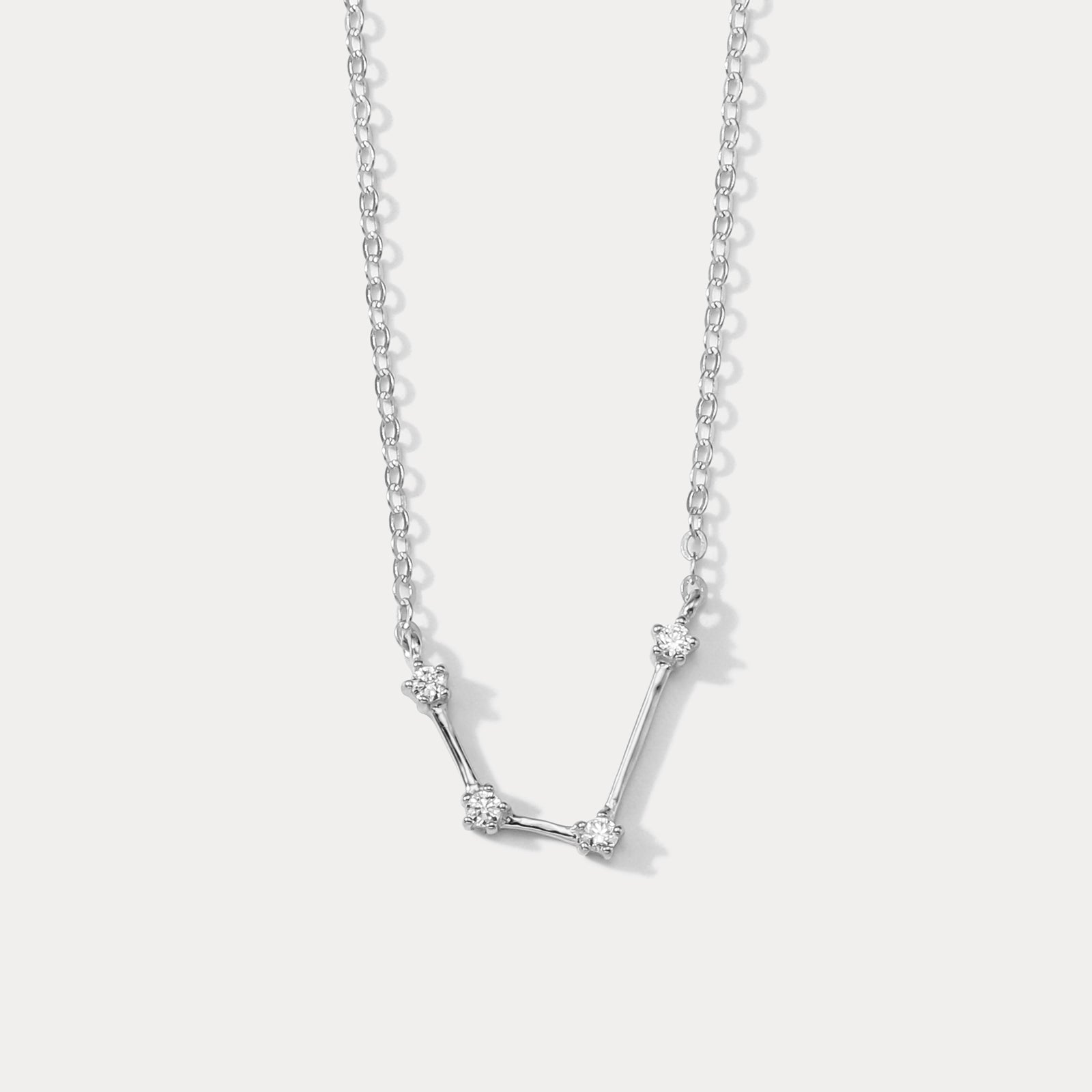 Silver Constellation Necklace-Aquarius