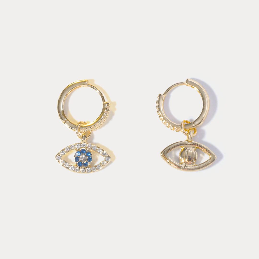 Selenichast Diamond Evil Eye Earrings