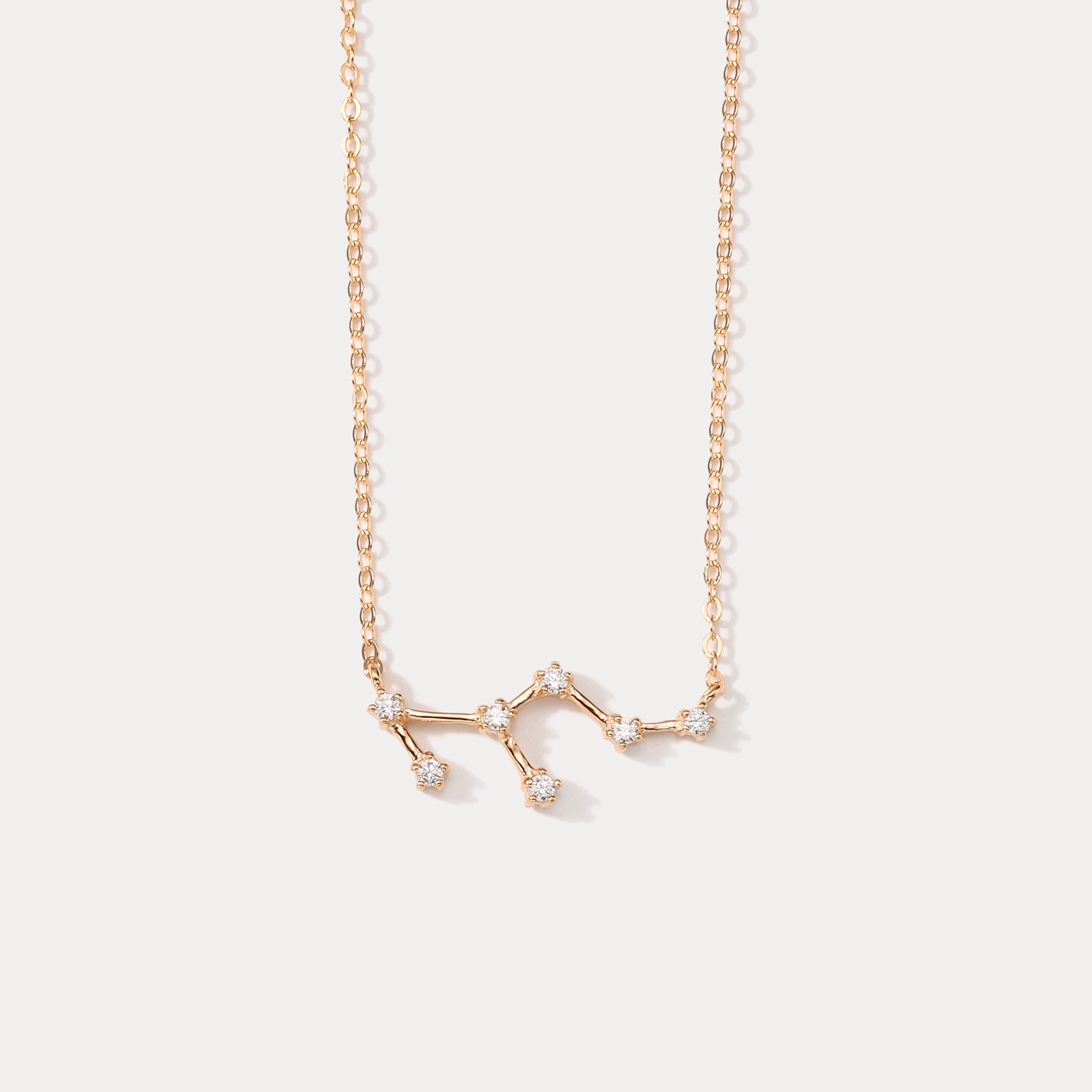 Rose Gold Constellation Necklace-Leo