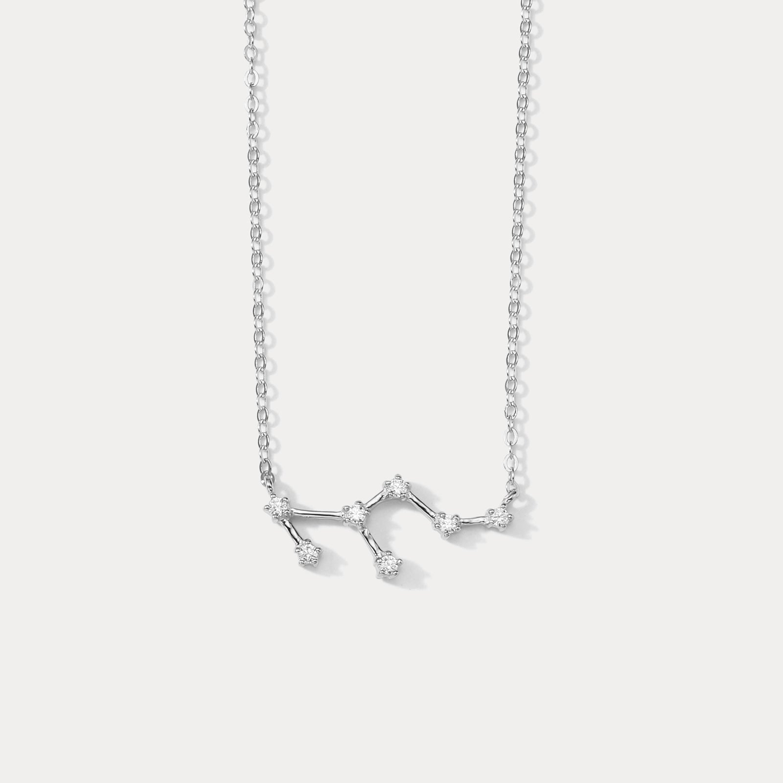 Silver Constellation Necklace-Leo
