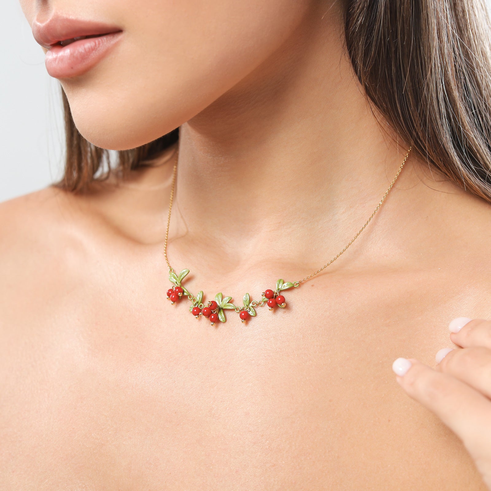Cranberry Thin Necklace