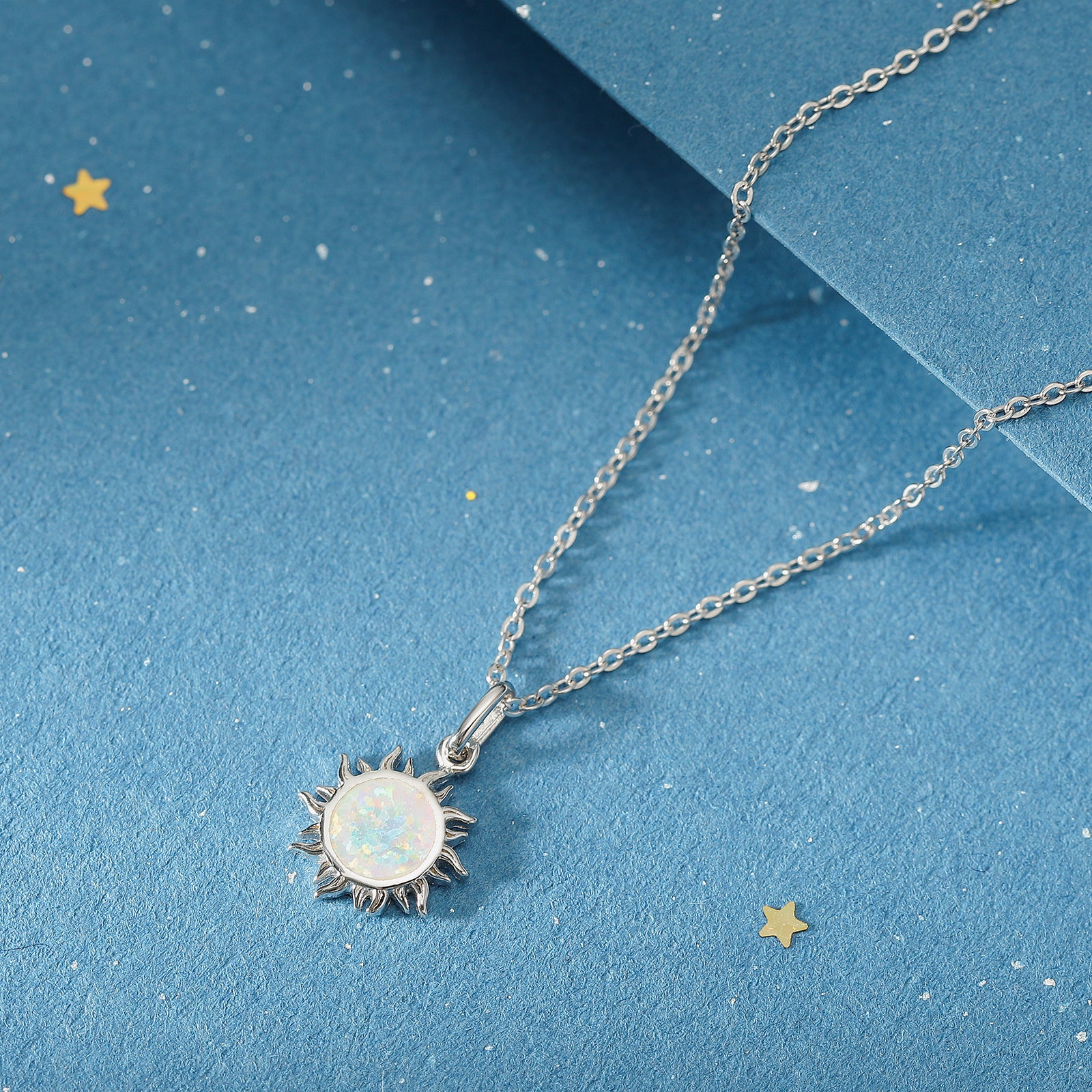 Silver Sun Apollo Dainty Necklace