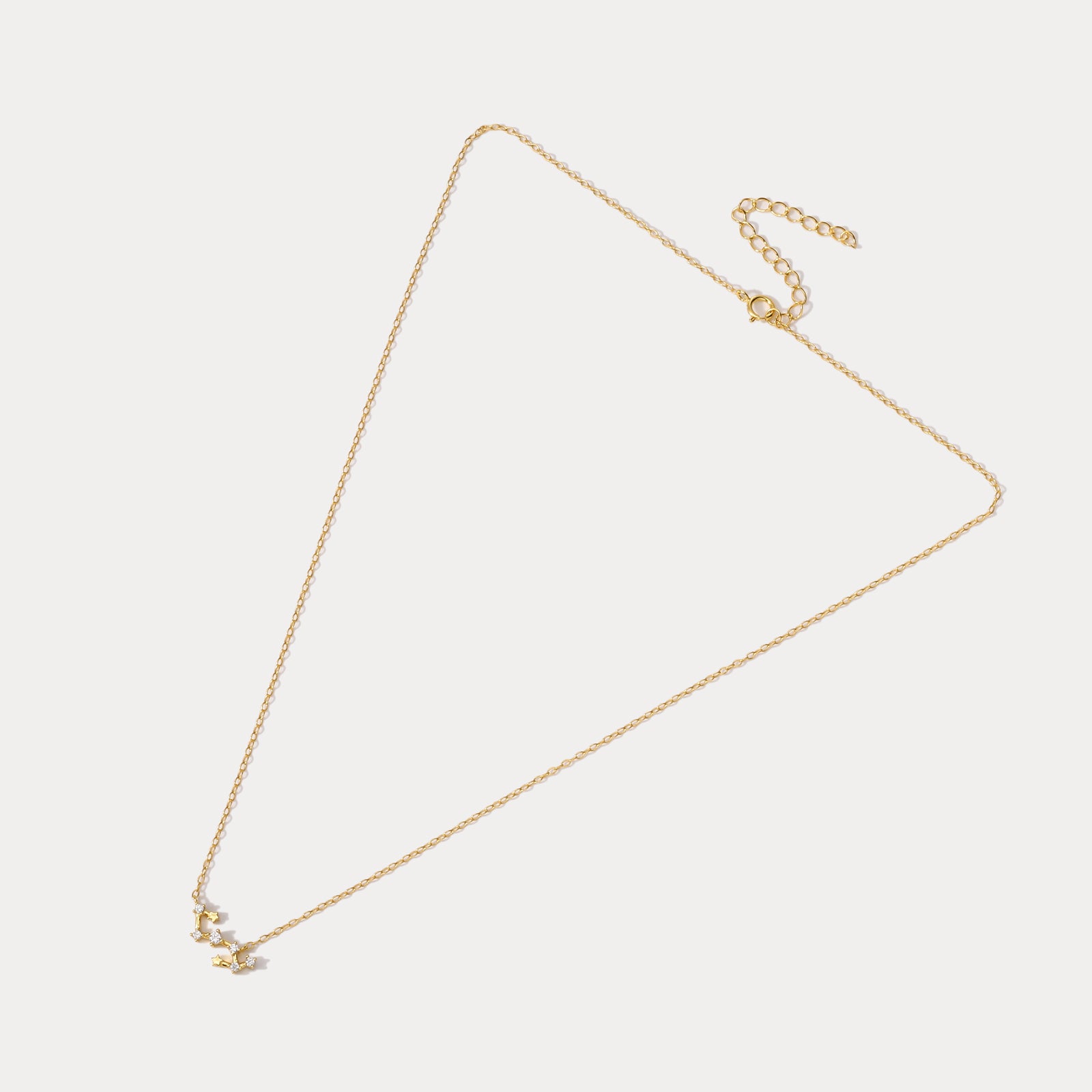 Gold Scorpio Constellation Diamond Pendant Necklace