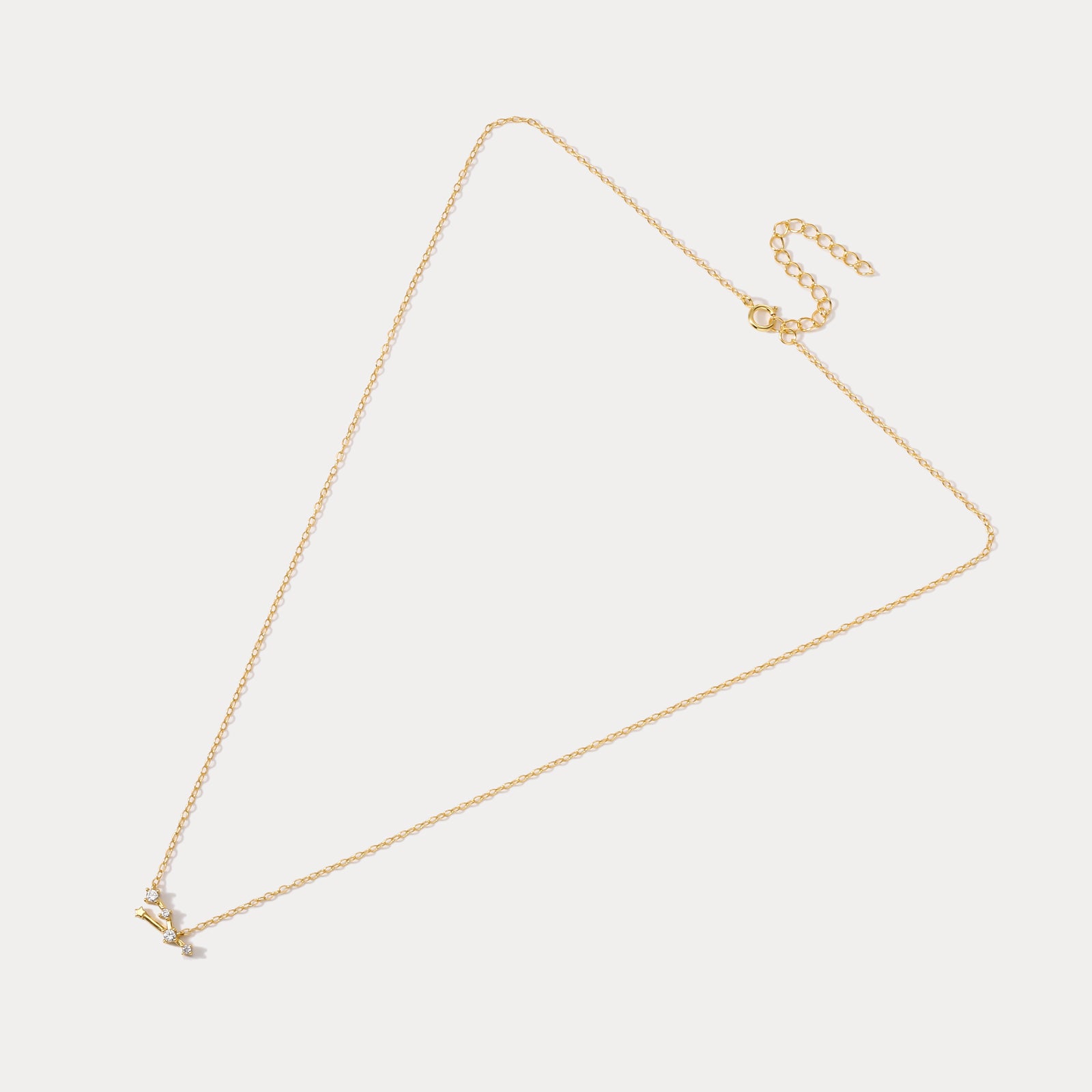 Taurus Constellation Gold Diamond Pendant Necklace