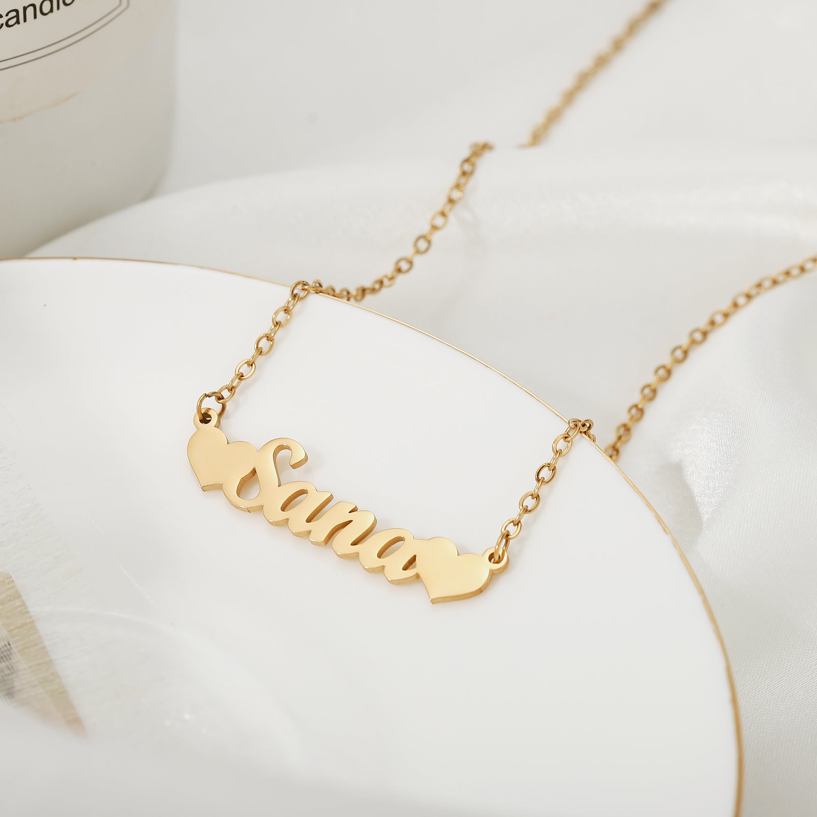 Heart Custom Name Chain Necklace