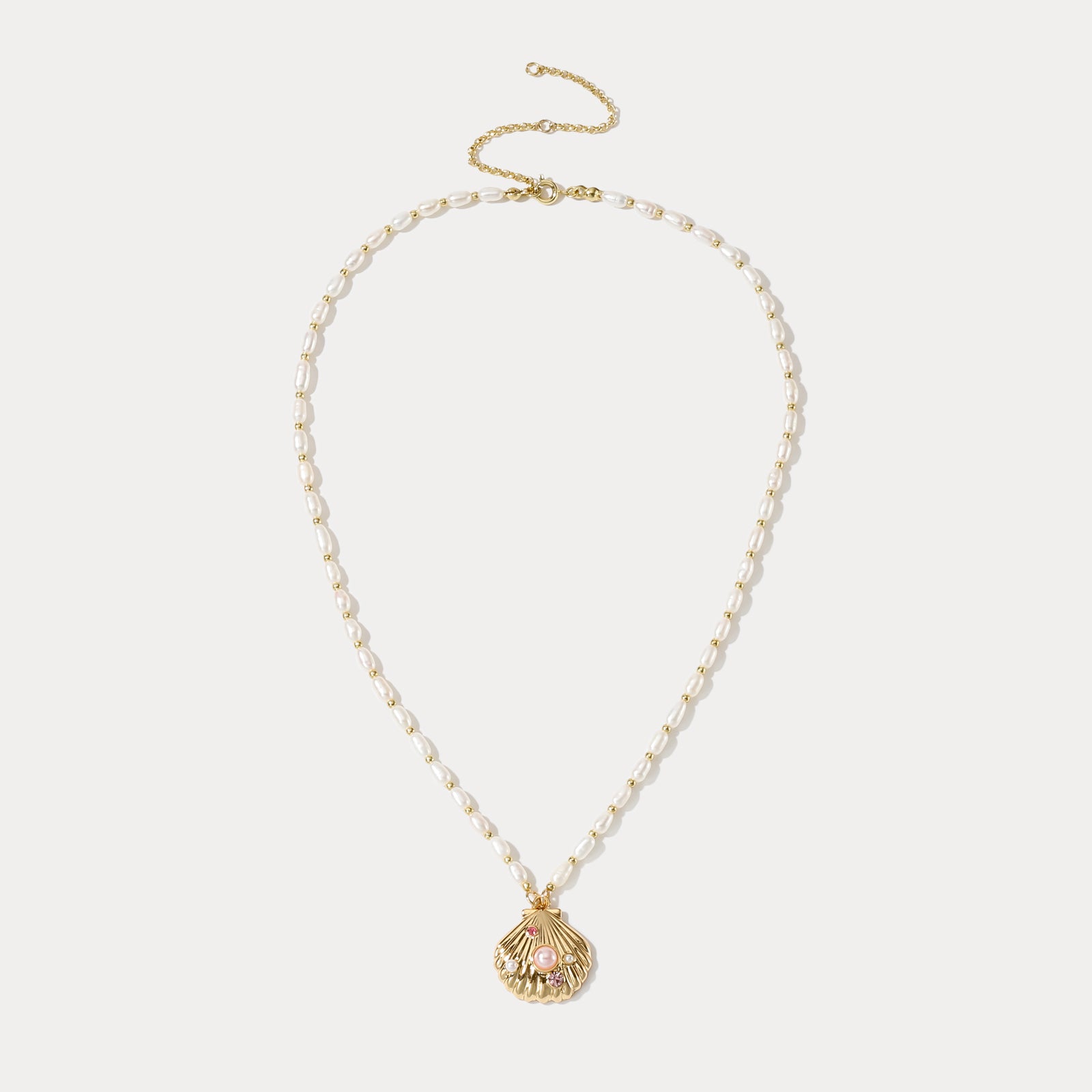 Shell Pearl Bowknot Necklace