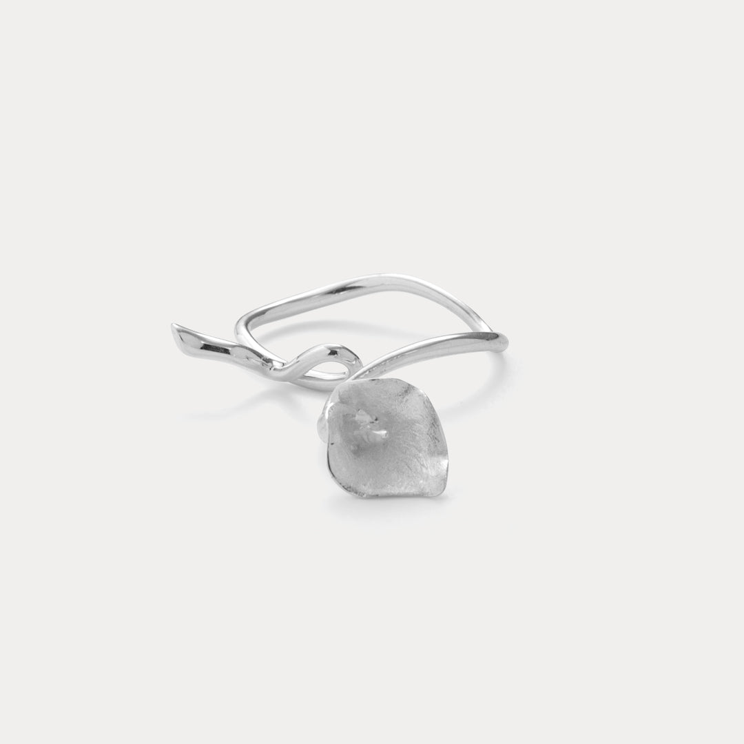 Silver Calla Lily Ring