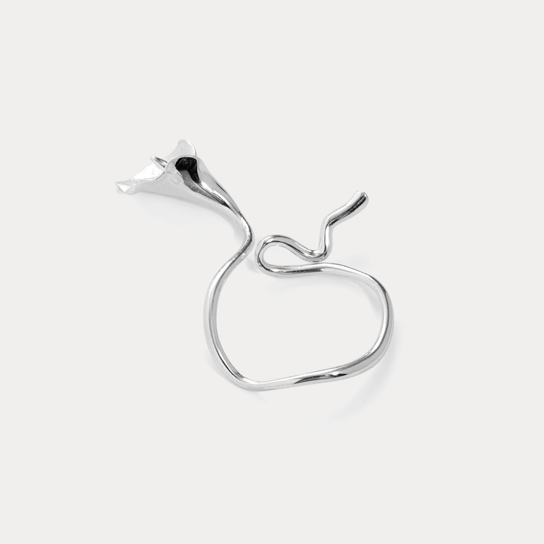 Silver Calla Lily Ring