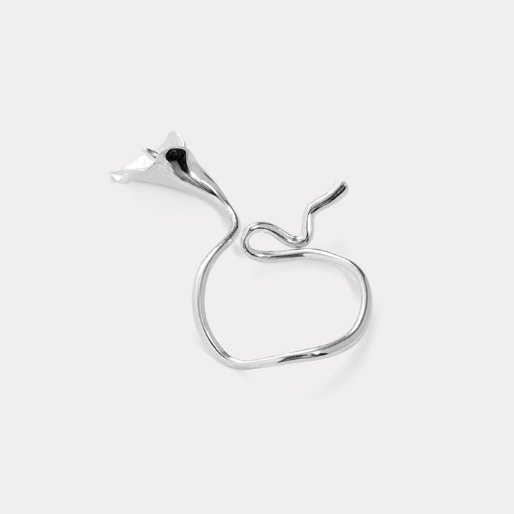 Selenichast Silver Calla Lily Ring