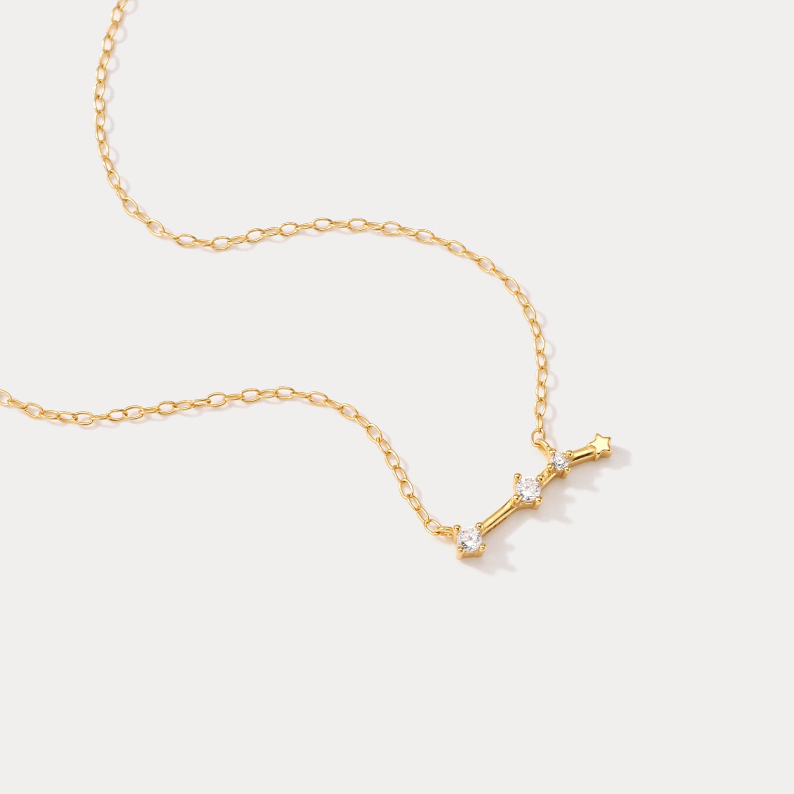 Constellation Gold on Silver Necklace-Aries