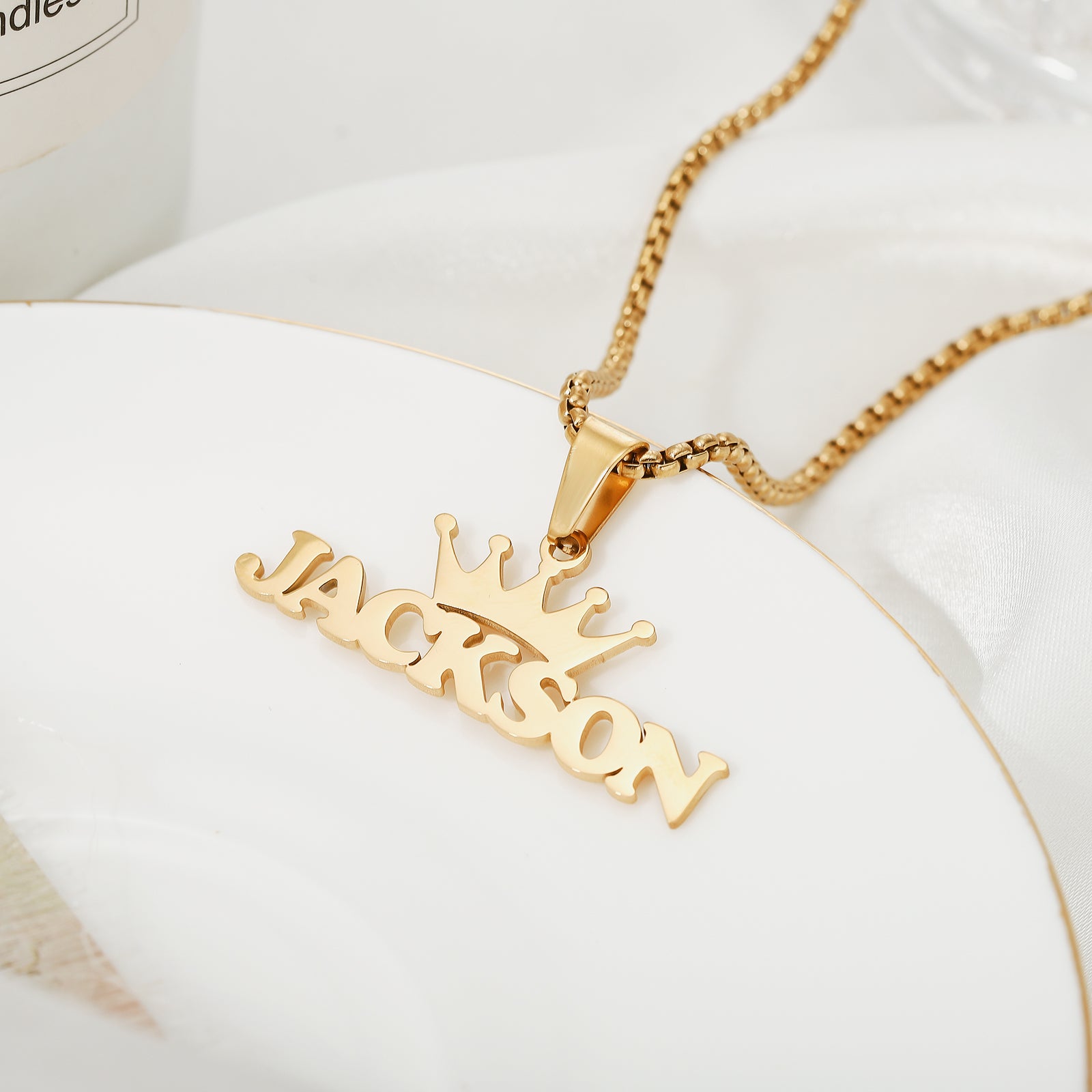 Crown Custom Name Pendant Necklace