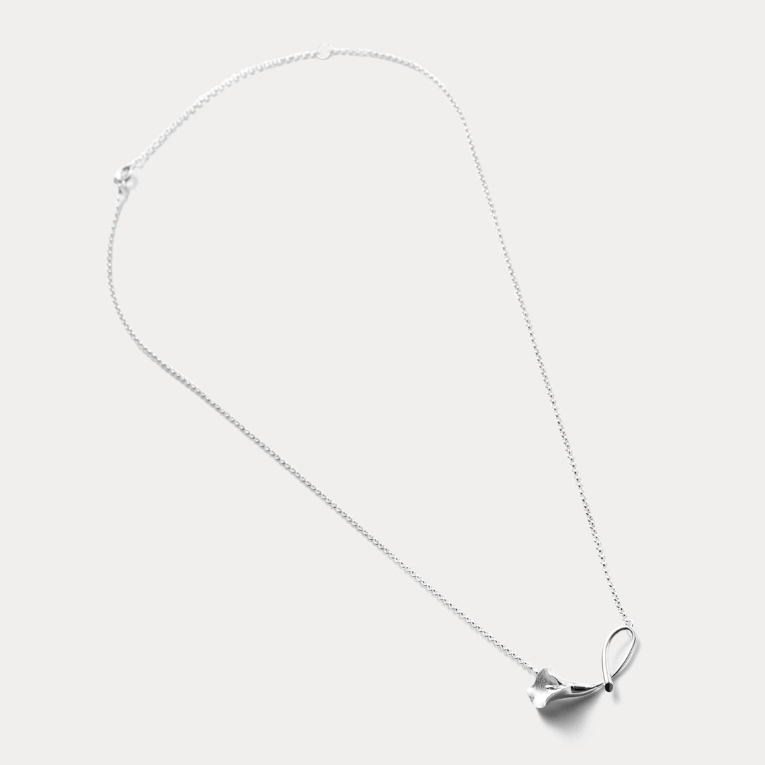 Selenichast Silver Calla Lily Necklace