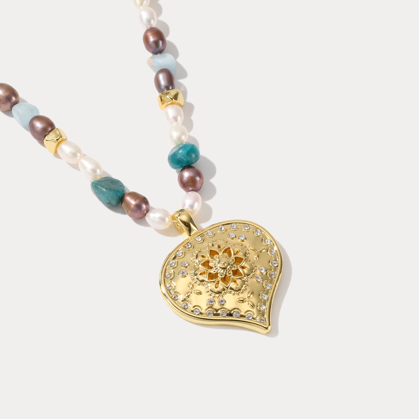Lotus Pearl Pendant Necklace