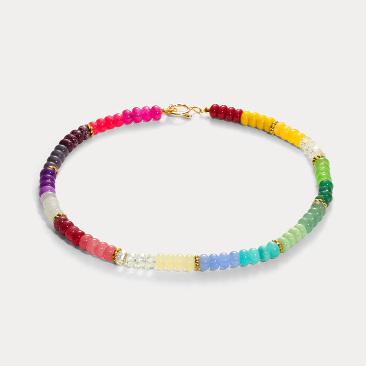 Rainbow Beaded Choker