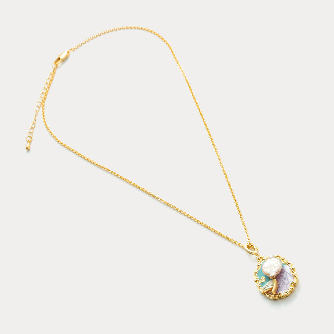 Pearl Flower Pendant Necklace