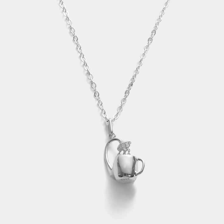 Silver Watering Can Necklace