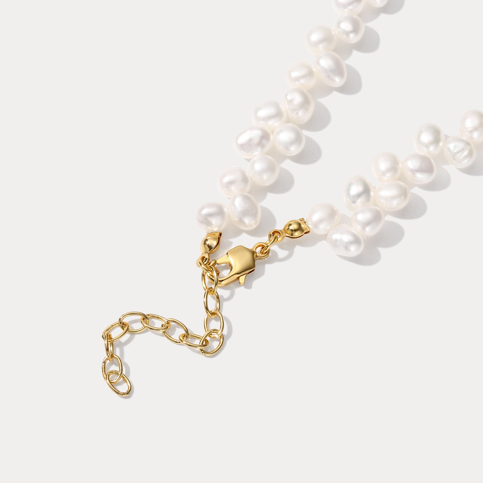 Interlaced Pearl 18k Gold Necklace