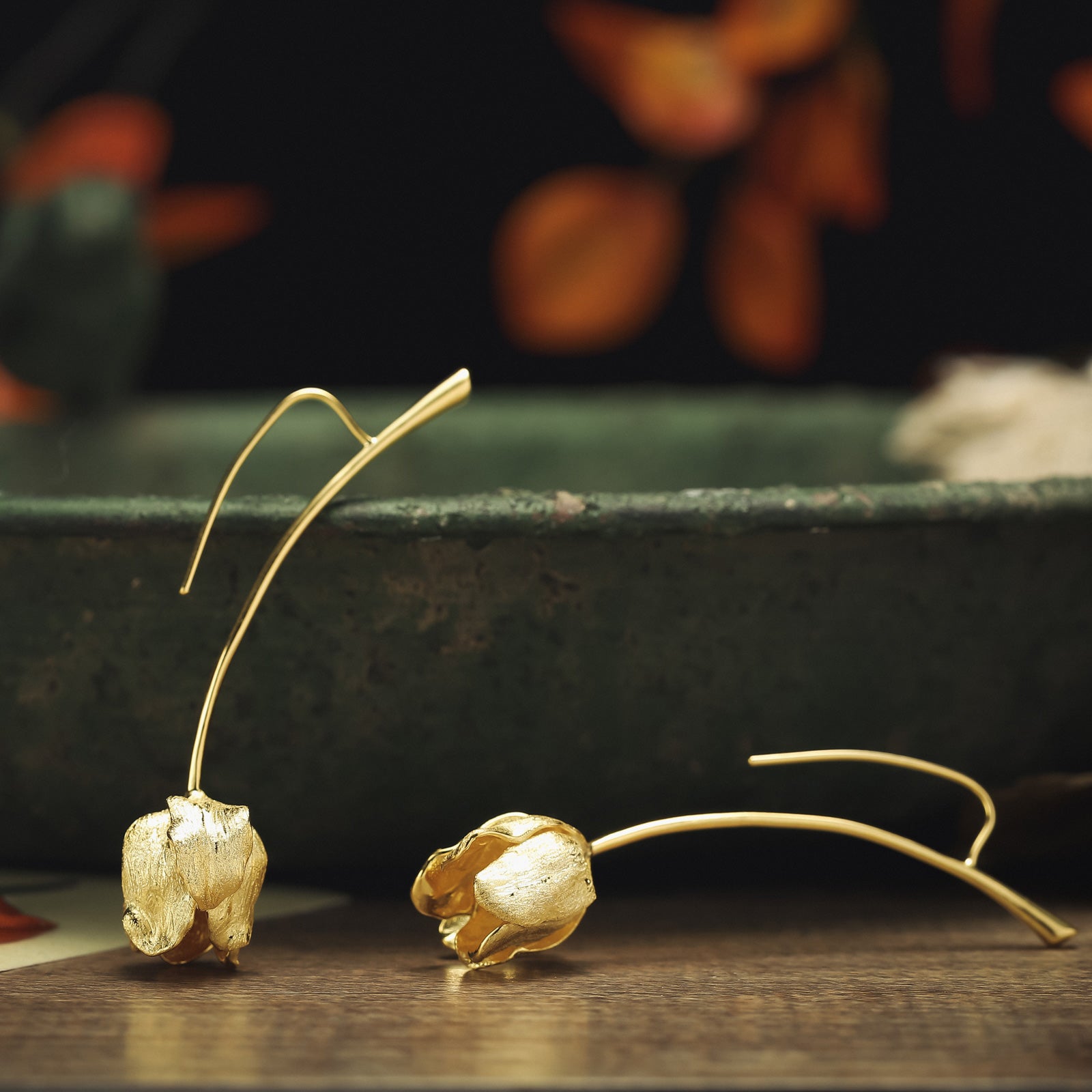 Tulip Gold Earrings