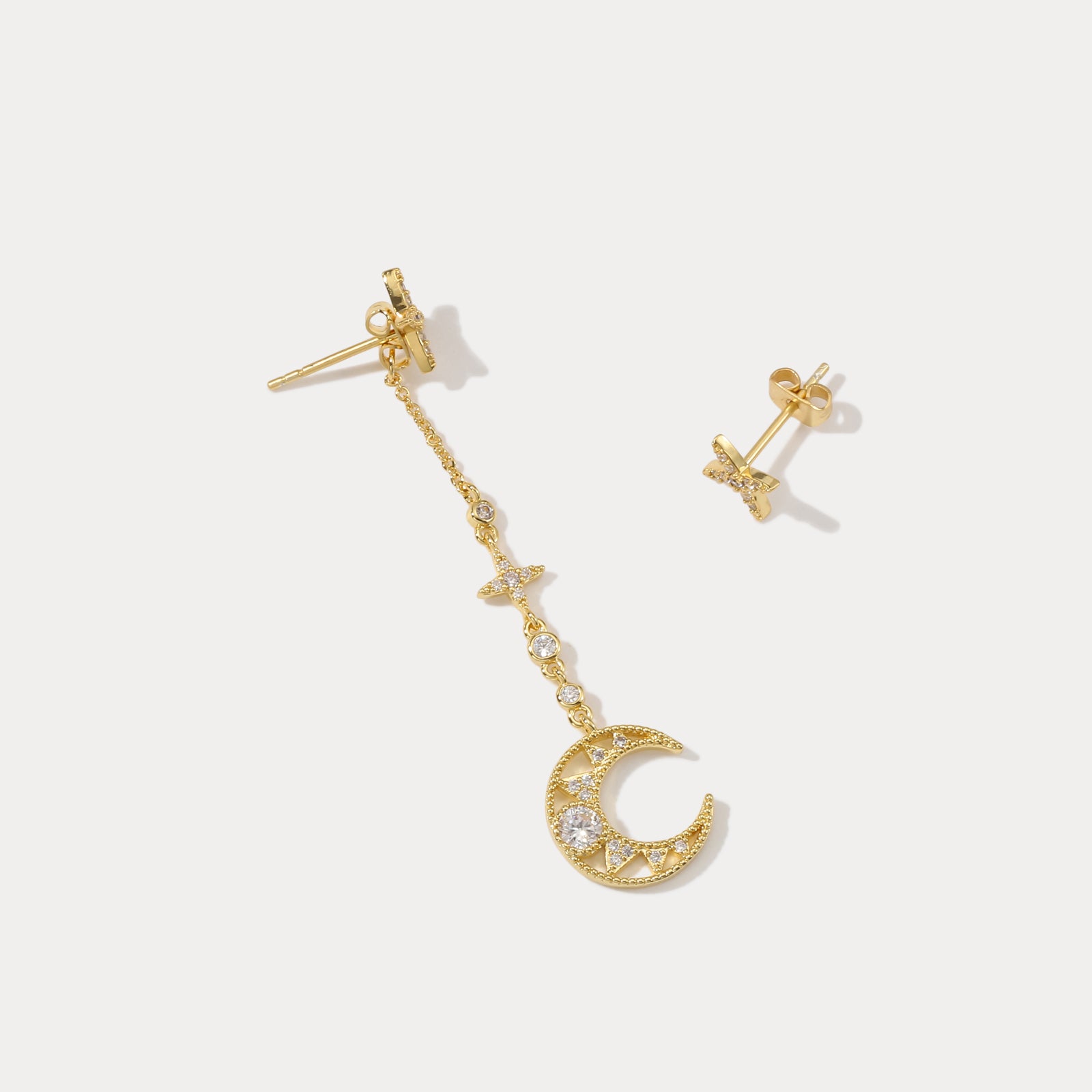Moon Star Earrings Astrology Jewelry