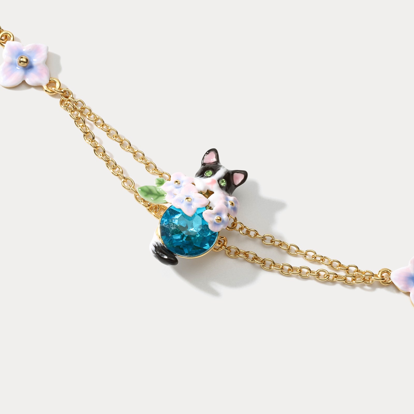 Kitten Sapphire Bloom Gemstone Bracelet