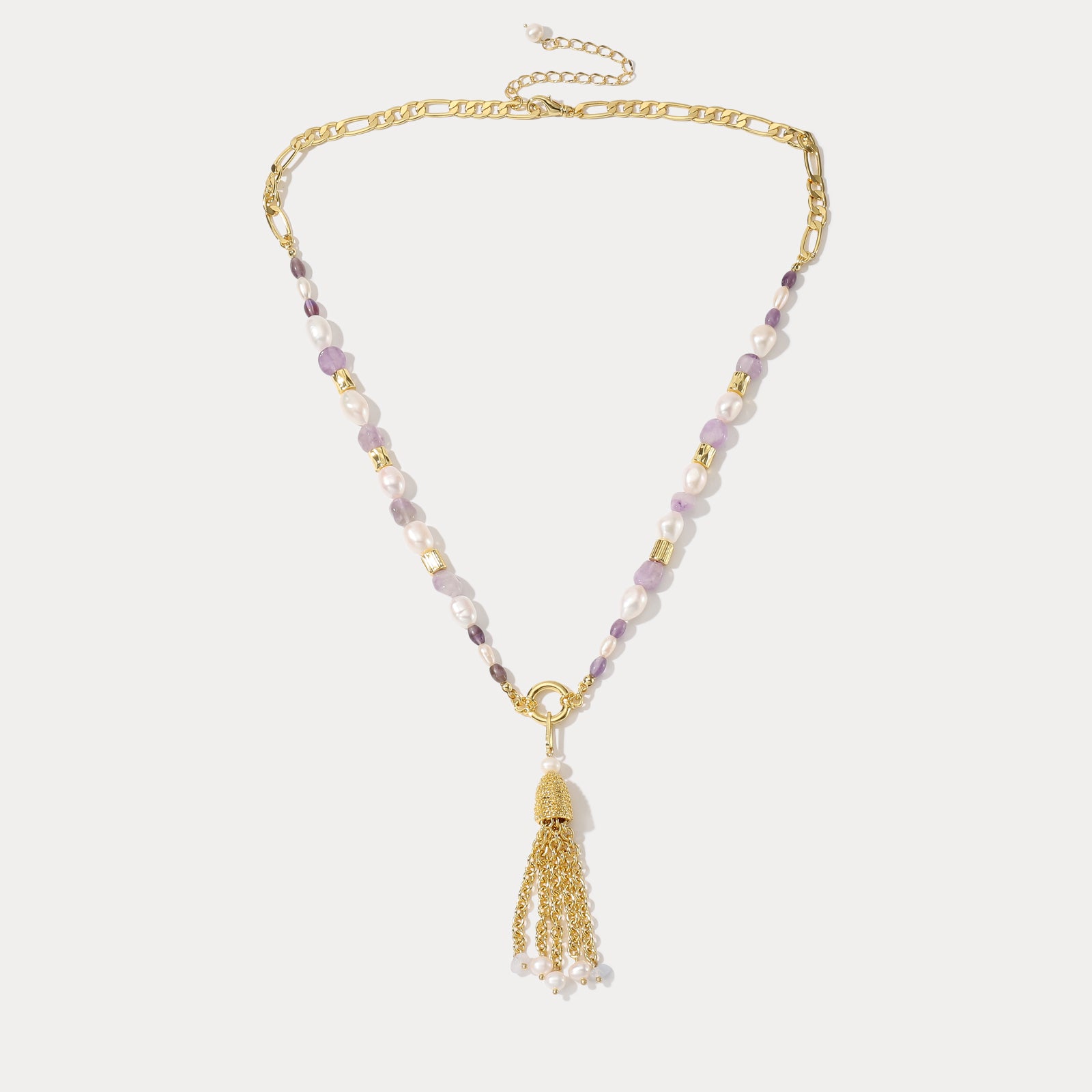 Pearl Tassel Chain Necklace